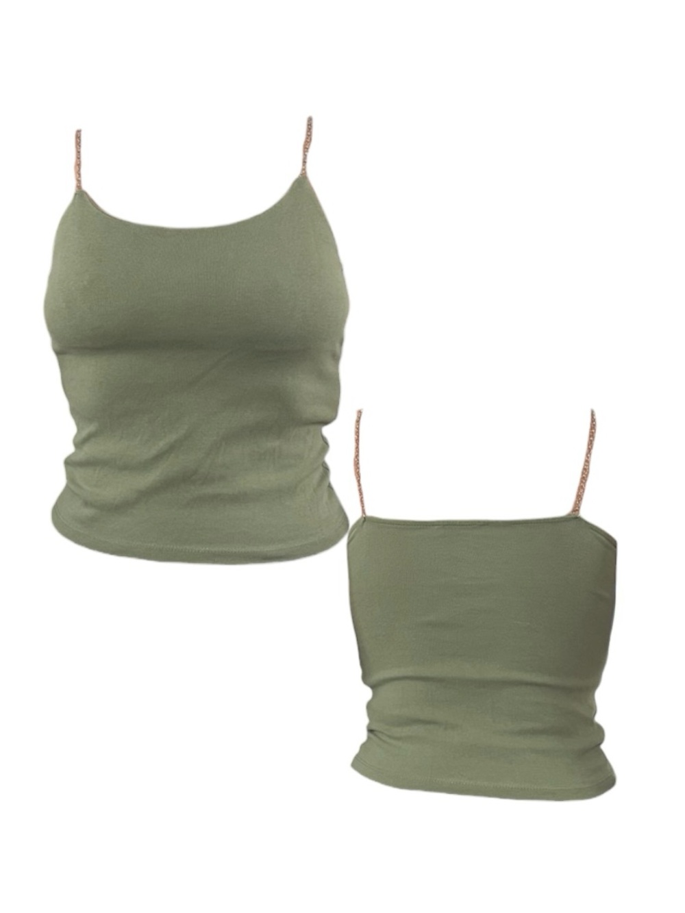 Green Top with Chain Straps